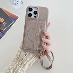 Wallet Phone Case with Lanyard and Mirror for iPhone 11 Series