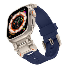 Mechanical Style Metal Connector TPU Watch Band