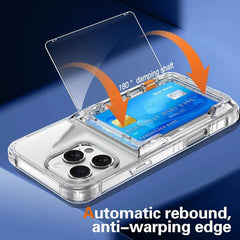 Transparent Card Holder Phone Case for iPhone 15 Series