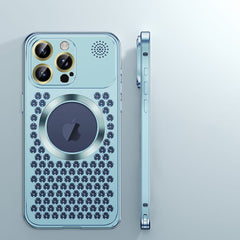 Aromatherapy Spring Loaded Metal Magsafe Aluminum Alloy  Case for iPhone 16 Series--Hollow Design Heat Dissipation