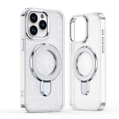 Translucent Glitter (Bling Sparkle) TPU Phone Case with Stand and MagSafe for iPhone 16 Series