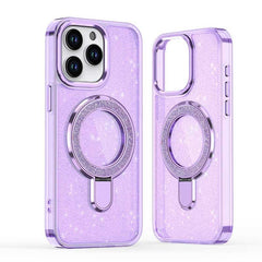 Translucent Glitter (Bling Sparkle) TPU Phone Case with Stand and MagSafe for iPhone 12 Series