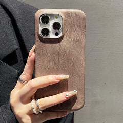 Denim Texture Leather Phone Case for iPhone 13 Series