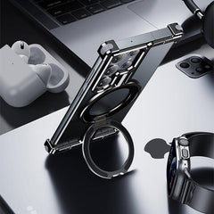 Frameless Magnetic Metal Stand Case for Samsung S24 Series & S23 Ultra