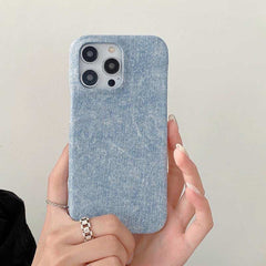 Denim Texture Leather Phone Case for iPhone 12 Series