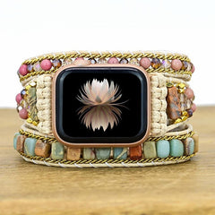 Natural Stone Beaded Handmade Braided Bracelets Watch Band