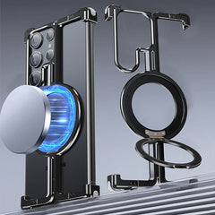 Frameless Magnetic Metal Stand Case for Samsung S24 Series & S23 Ultra