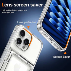 Transparent Card Holder Phone Case for iPhone 12 Series