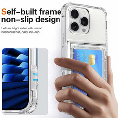 Transparent Card Holder Phone Case for iPhone 12 Series