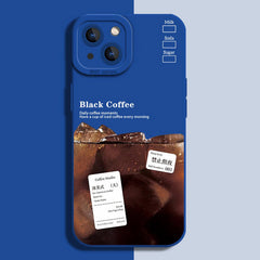 Silicone Coffee Pattern Case for iPhone Series