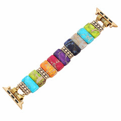 Colorful Imperial Stone Stretch Bracelet Watch Band