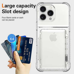 Transparent Card Holder Phone Case for iPhone 15 Series