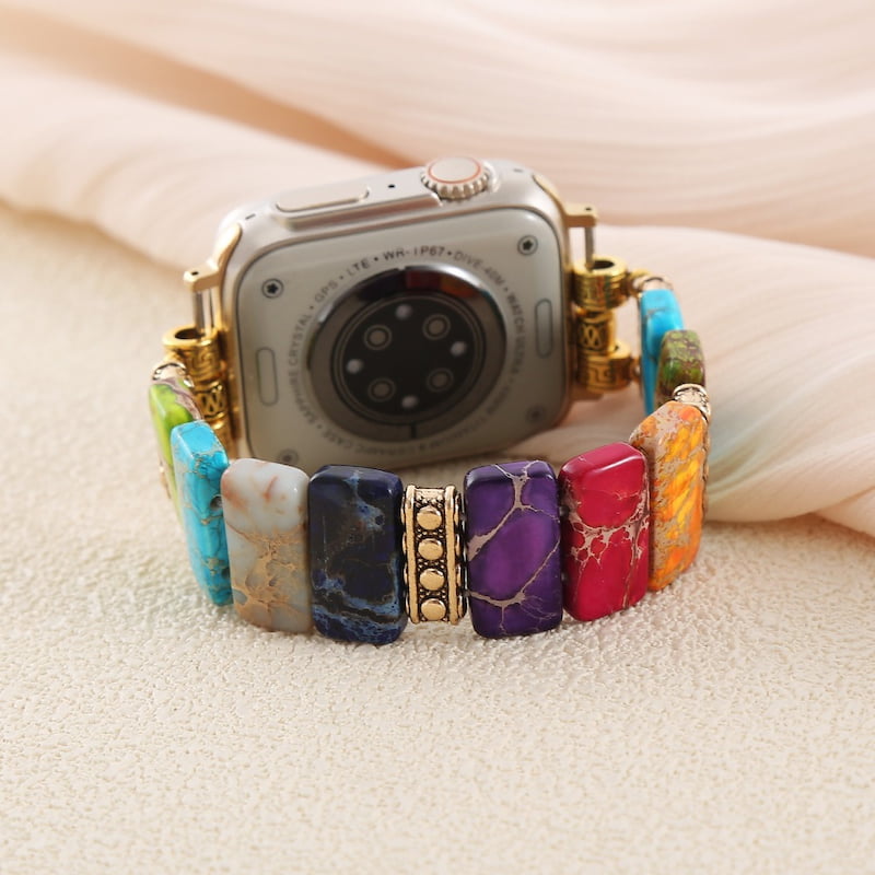Colorful Imperial Stone Stretch Bracelet Watch Band