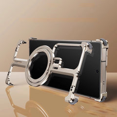 Frameless Magnetic Metal Stand Case for Samsung S24 Series & S23 Ultra