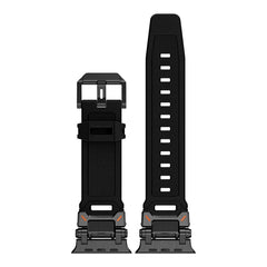 Mechanical Style Metal Connector TPU Watch Band