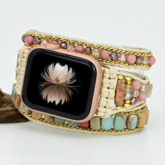 Natural Stone Beaded Handmade Braided Bracelets Watch Band
