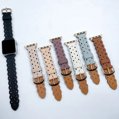 Lace Hollow Leather Smart Watch Bands