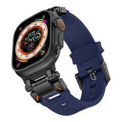 Mechanical Style Metal Connector TPU Watch Band