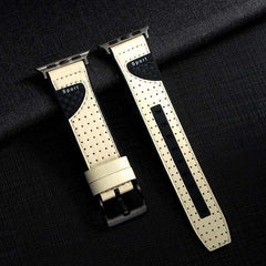 Colorblock Silicone Leather Strap