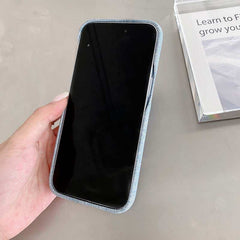 Denim Texture Leather Phone Case for iPhone 15 Series