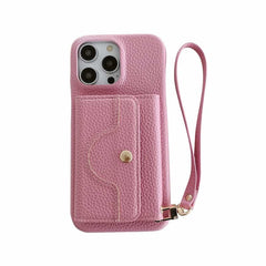 Wallet Phone Case with Lanyard and Mirror for iPhone 11 Series